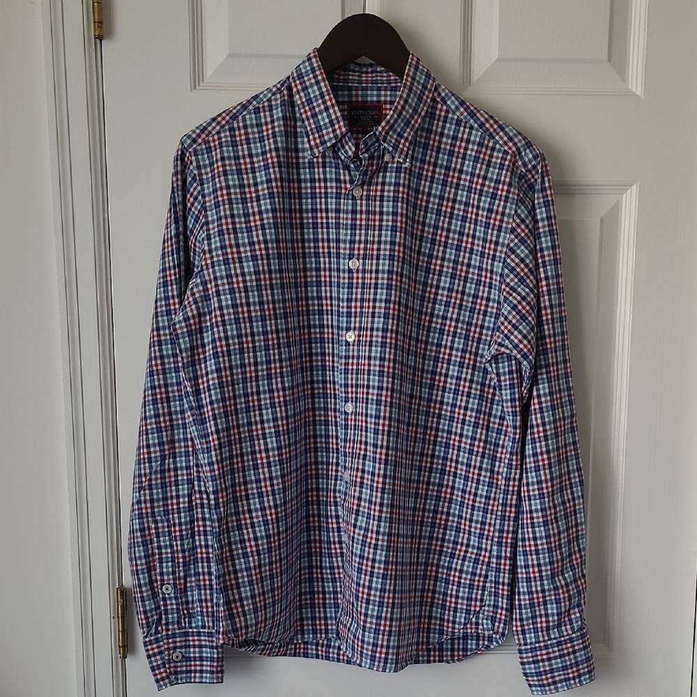 Untuckit Multicolor Checkered Button Down Shirt - image 1